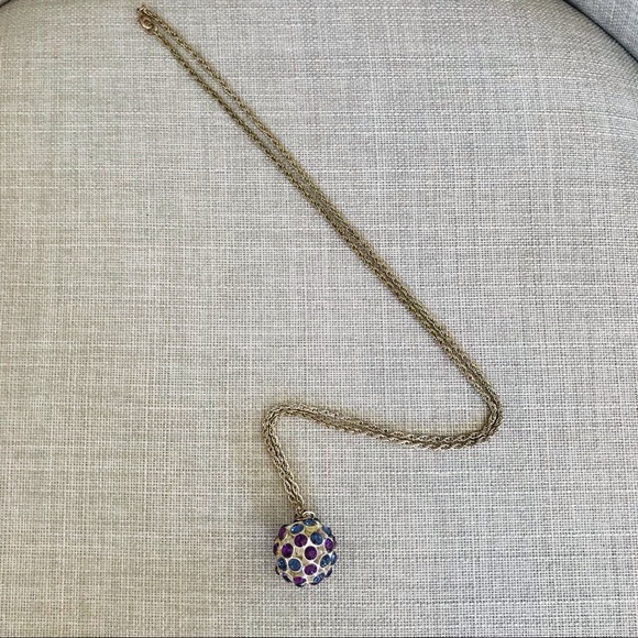 RW&CO. | Purple and Blue Jewelled Ball Necklace - Picture 5 of 7